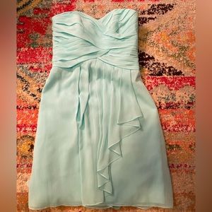 David’s Bridal strapless turquoise dress - size 4